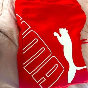 Puma sweatshirt size large men’s small discoloring spot on front of sweatshirt